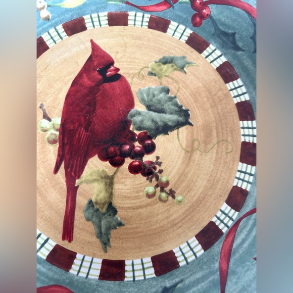 Lenox Winter Greetings Everyday Set of 2 Cardinal Plates (see below) - Picture 3 of 6